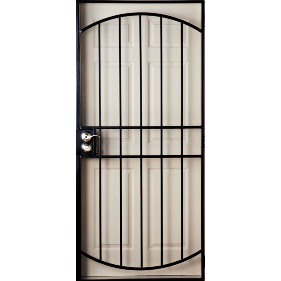 Gatehouse Gibraltar Black Steel Security Door (Common 81 in x 34 in; Actual 82 in x 37 in)