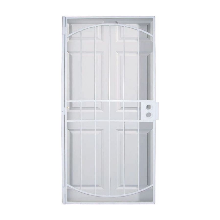 LARSON White Steel Security Door (Common 81 in x 36 in; Actual 79.75 in x 38.25 in)
