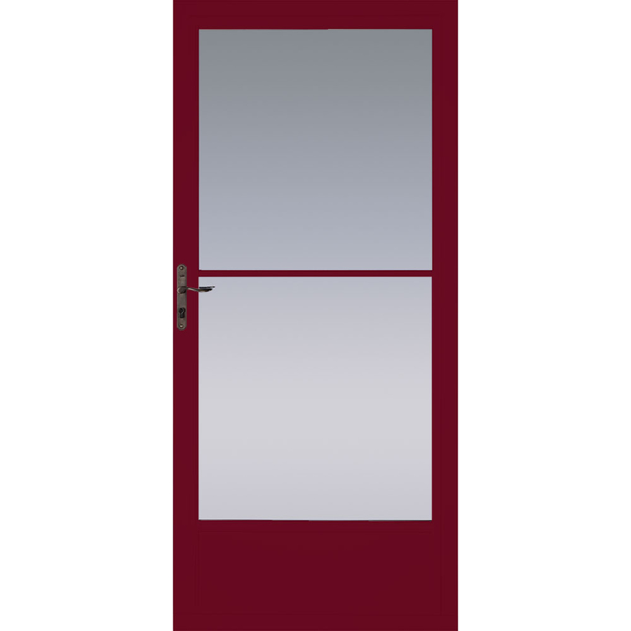 Pella Cranberry Mid View Tempered Glass Storm Door (Common 81 in x 36 in; Actual 80.78 in x 37 in)