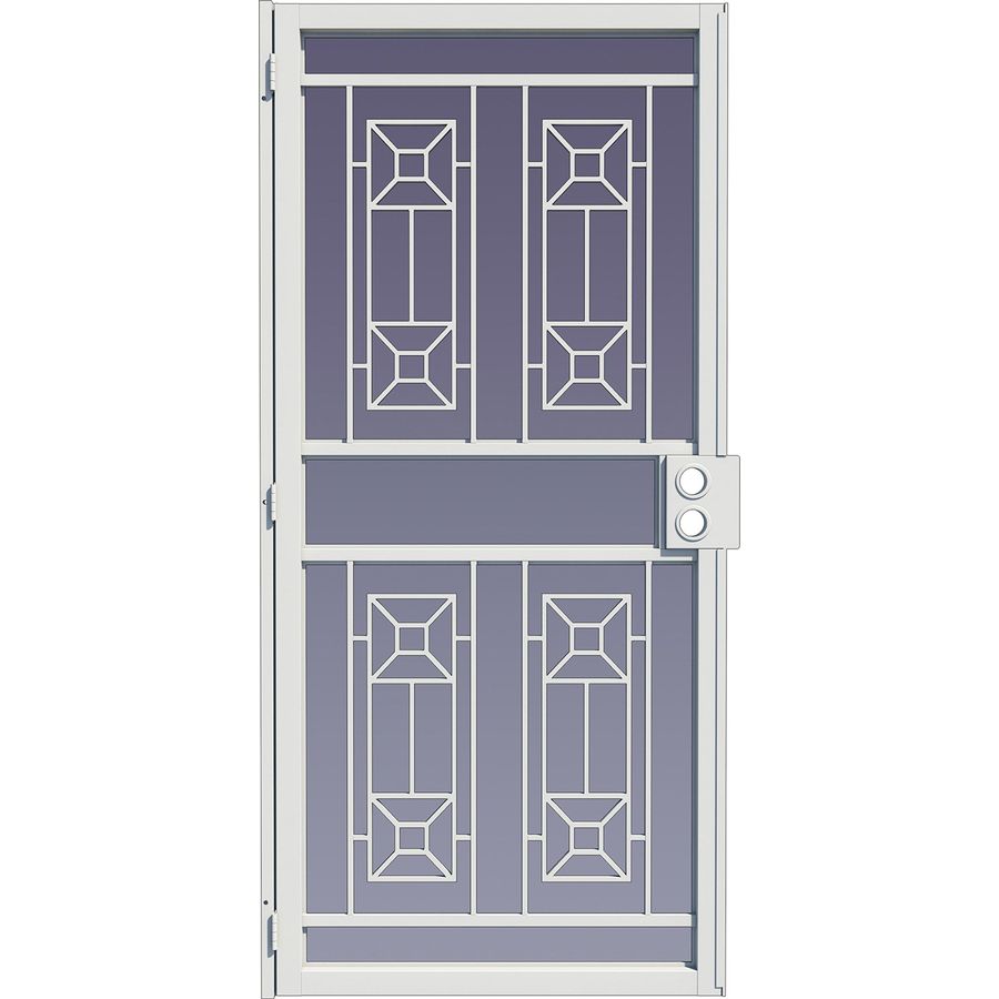 LARSON Matrix White Steel Security Door (Common 36 in x 81 in; Actual 38.25 in x 79.75 in)