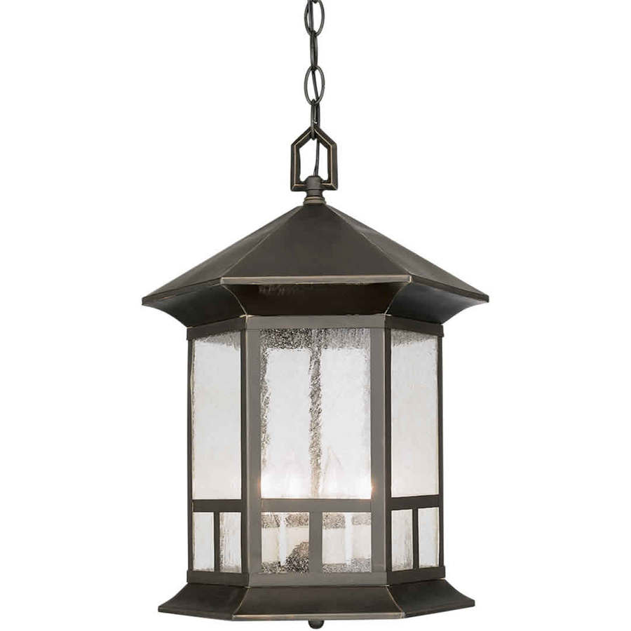 17 in H Royal Bronze Outdoor Pendant Light