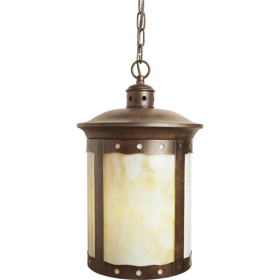 17 1/2 in H Rustic Sienna Outdoor Pendant Light