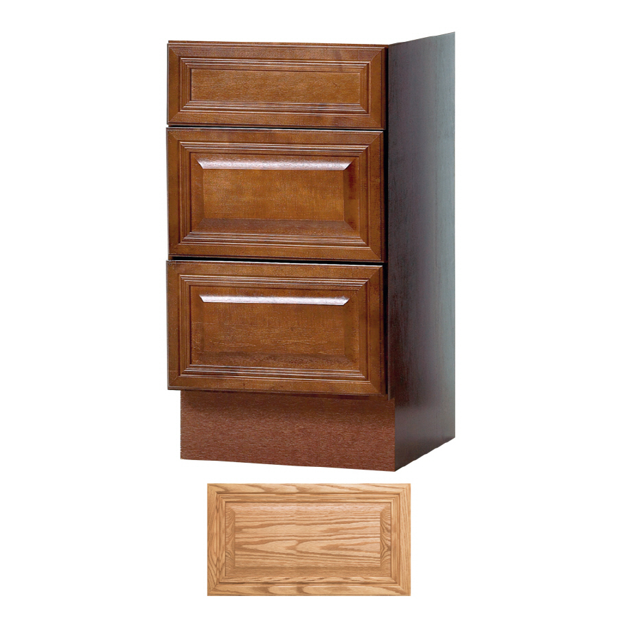 Insignia Ridgefield 33 1/2 in H x 12 in W x 21 in D Medium Oak Drawer Bank