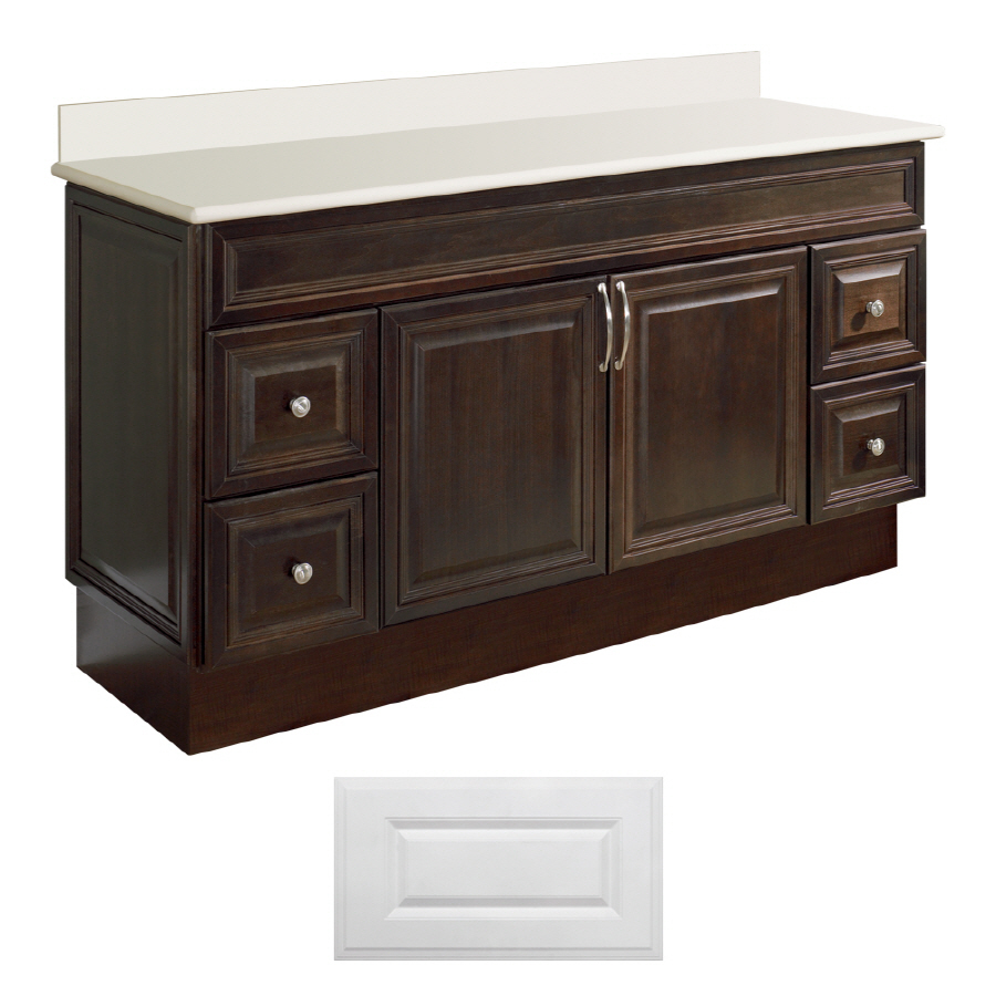 Insignia Ridgefield 60 in x 21 in Satin White Traditional Bathroom Vanity