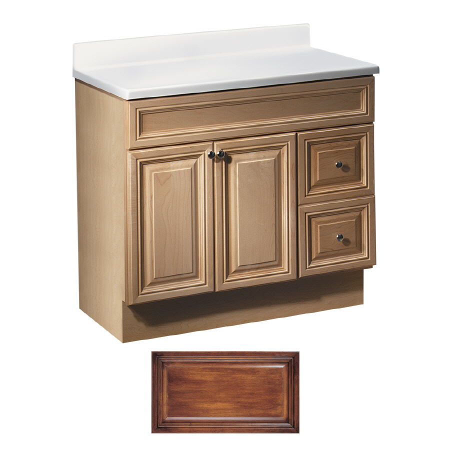 Insignia Ridgefield 36 in x 21 in Antique Cognac Traditional Bathroom Vanity