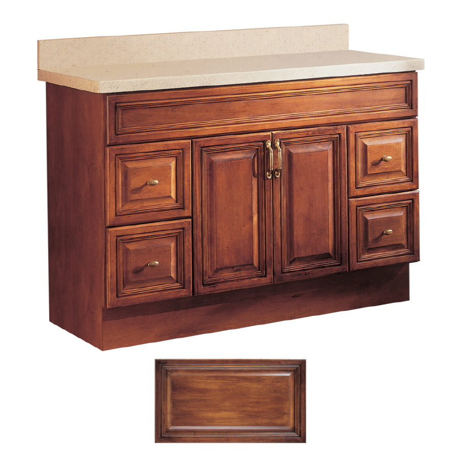 Insignia Ridgefield 48 in x 21 in Antique Cognac Traditional Bathroom Vanity