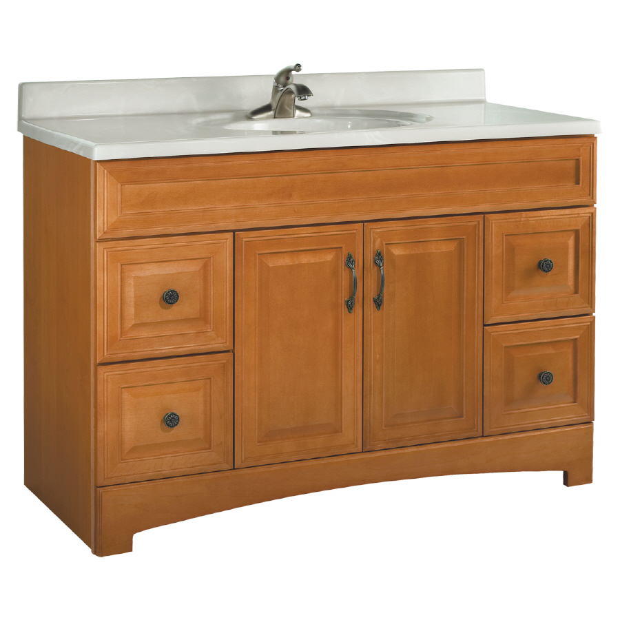 ESTATE by RSI Premier 48 in x 21 in Cinnamon Traditional Bathroom Vanity