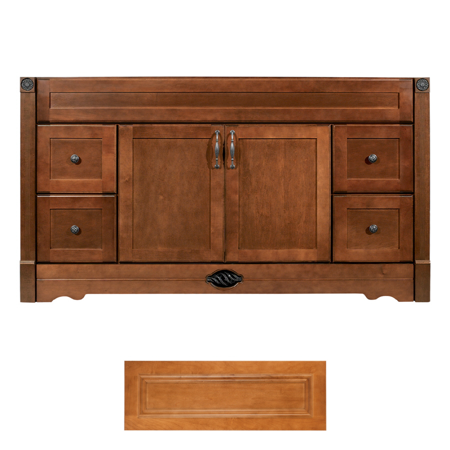 Architectural Bath Remington 60 in x 21 in Cinnamon Transitional Bathroom Vanity