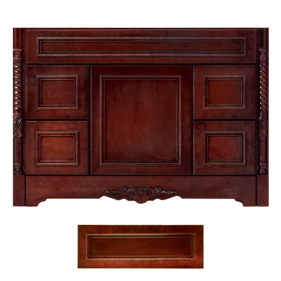 Architectural Bath Versailles 48 in x 21 in Burgundy Traditional Bathroom Vanity