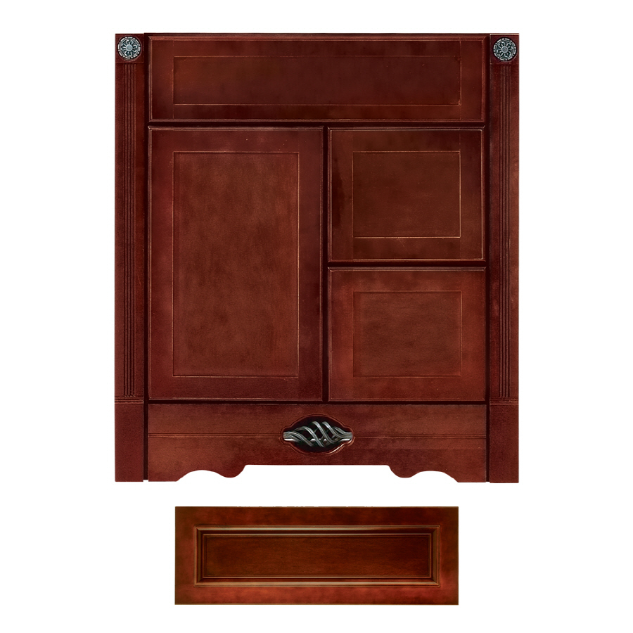 Architectural Bath Remington 30 in x 21 in Burgundy Transitional Bathroom Vanity