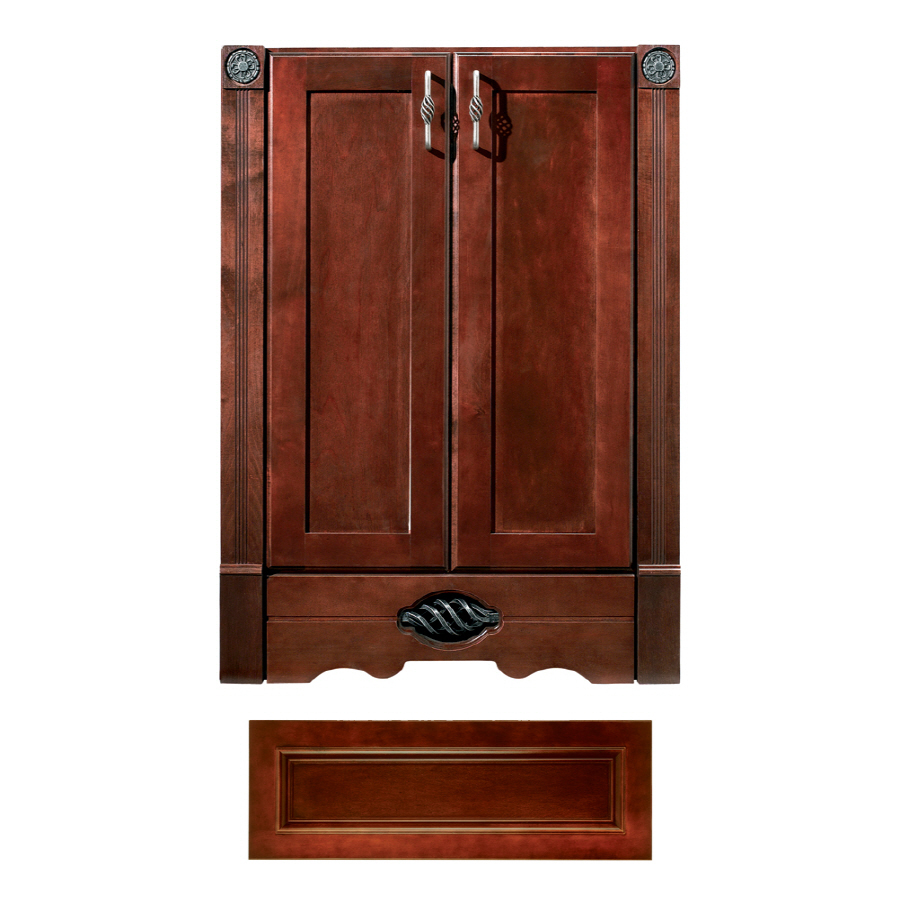 Architectural Bath Remington 24 in x 21 in Burgundy Transitional Bathroom Vanity