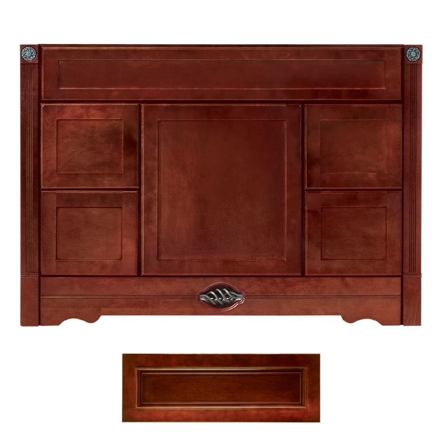 Architectural Bath Remington 48 in x 21 in Burgundy Transitional Bathroom Vanity