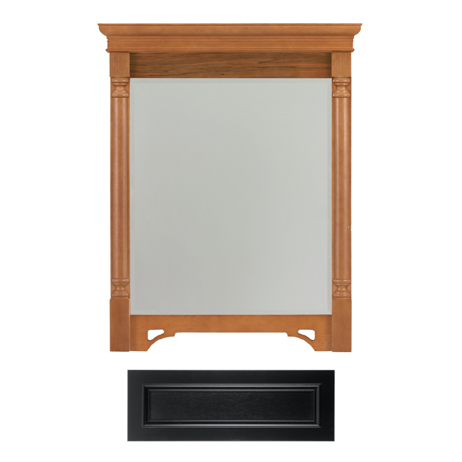 Architectural Bath 36 3/4 in H x 27 in W Savannah Black Rectangular Bathroom Mirror