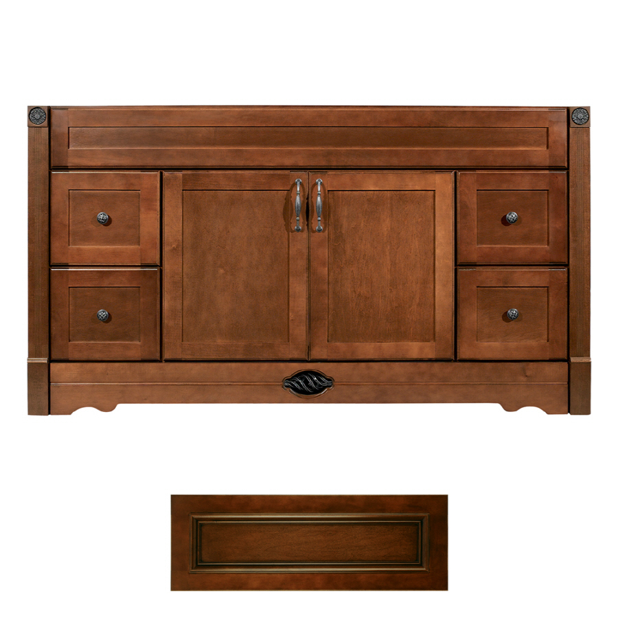 Architectural Bath Remington 60 in x 21 in Cognac Transitional Bathroom Vanity