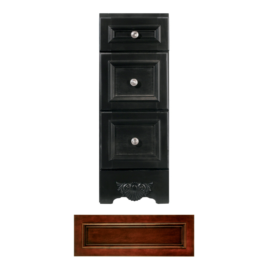 Architectural Bath Versailles 33 1/2 in H x 18 in W x 21 in D Burgundy/Black Drawer Bank