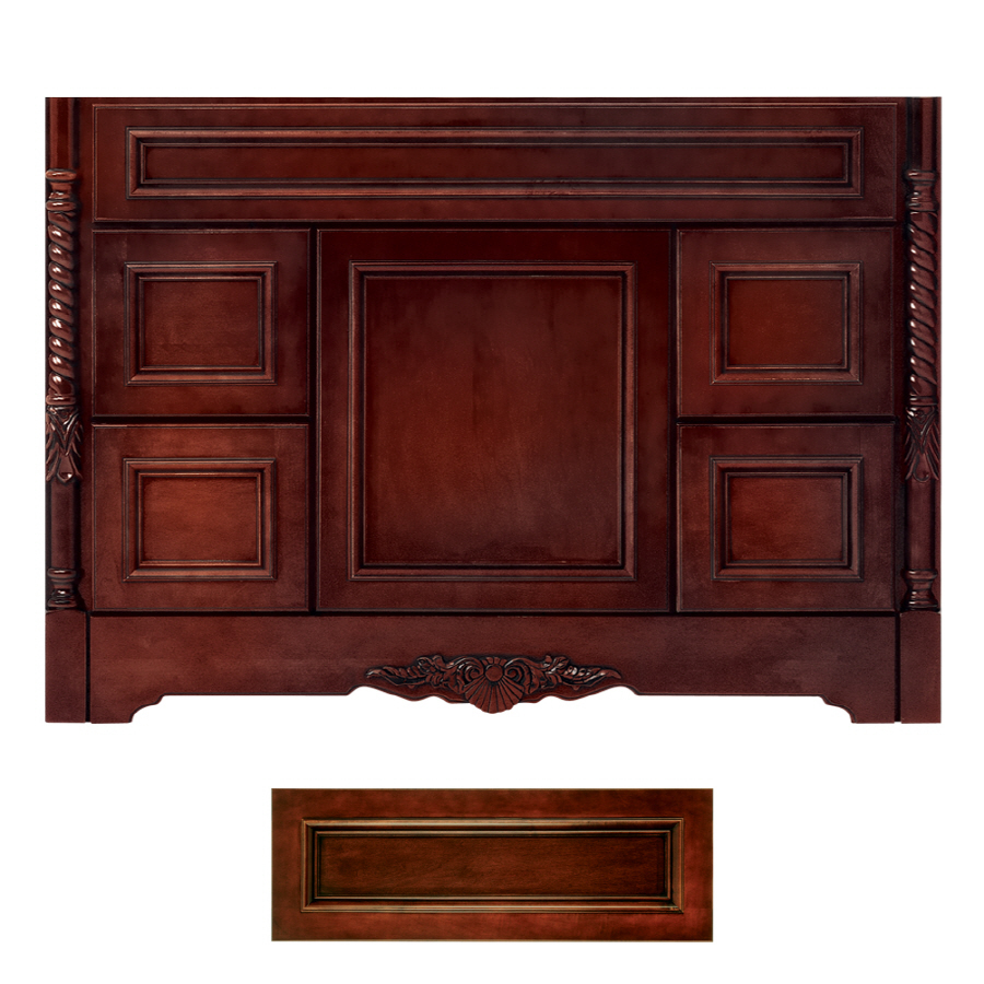 Architectural Bath Versailles 48 in x 21 in Burgundy Traditional Bathroom Vanity