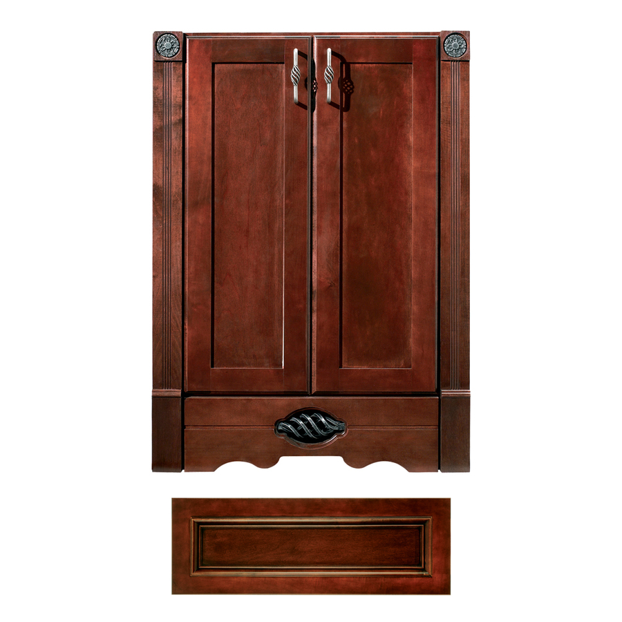 Architectural Bath Remington 30 in x 21 in Burgundy Transitional Bathroom Vanity