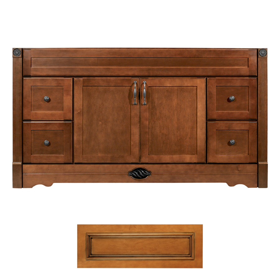 Architectural Bath Remington 60 in x 21 in Cinnamon Transitional Bathroom Vanity