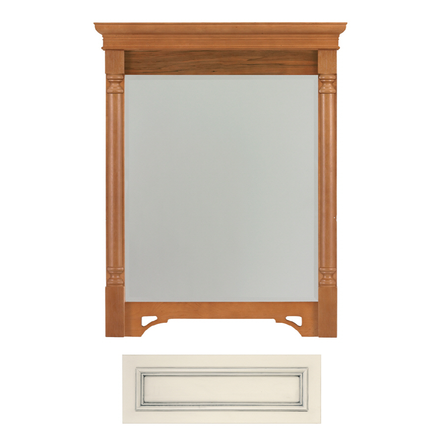 Architectural Bath 36 3/4 in H x 27 in W Savannah Vanilla/Pewter Rectangular Bathroom Mirror