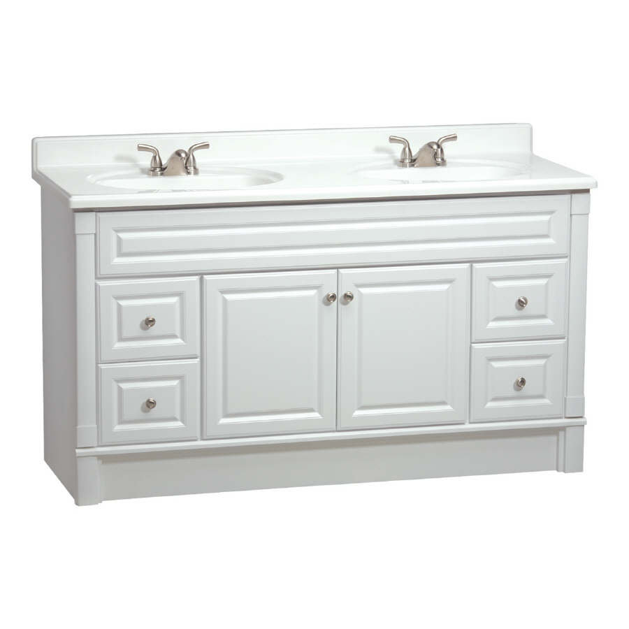 ESTATE by RSI Southport 60 in x 21 in White Casual Bathroom Vanity