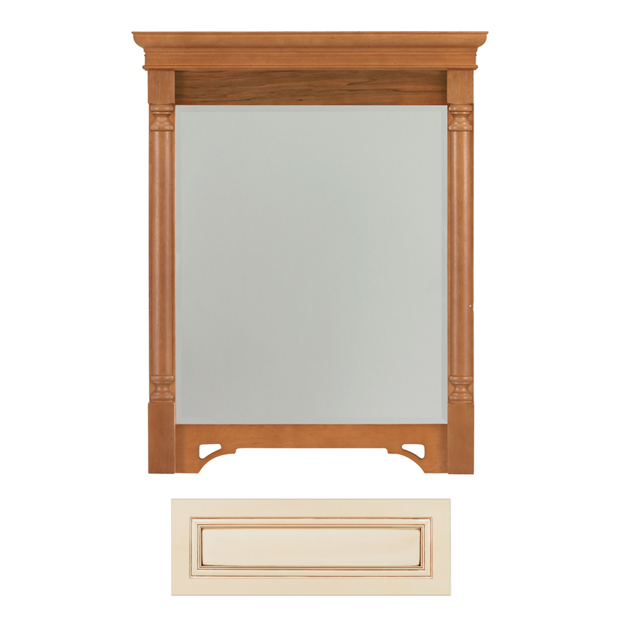 Architectural Bath Savannah 36.75 in H x 29.5 in W Vanilla/Chocolate Rectangular Bathroom Mirror