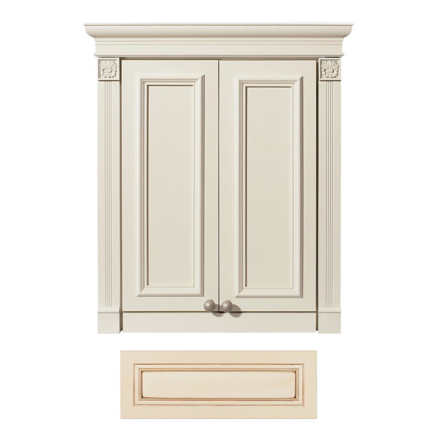 Architectural Bath Tuscany 27 3/4 in H x 24 in W x 7 in D Vanilla/Chocolate Wall Cabinet