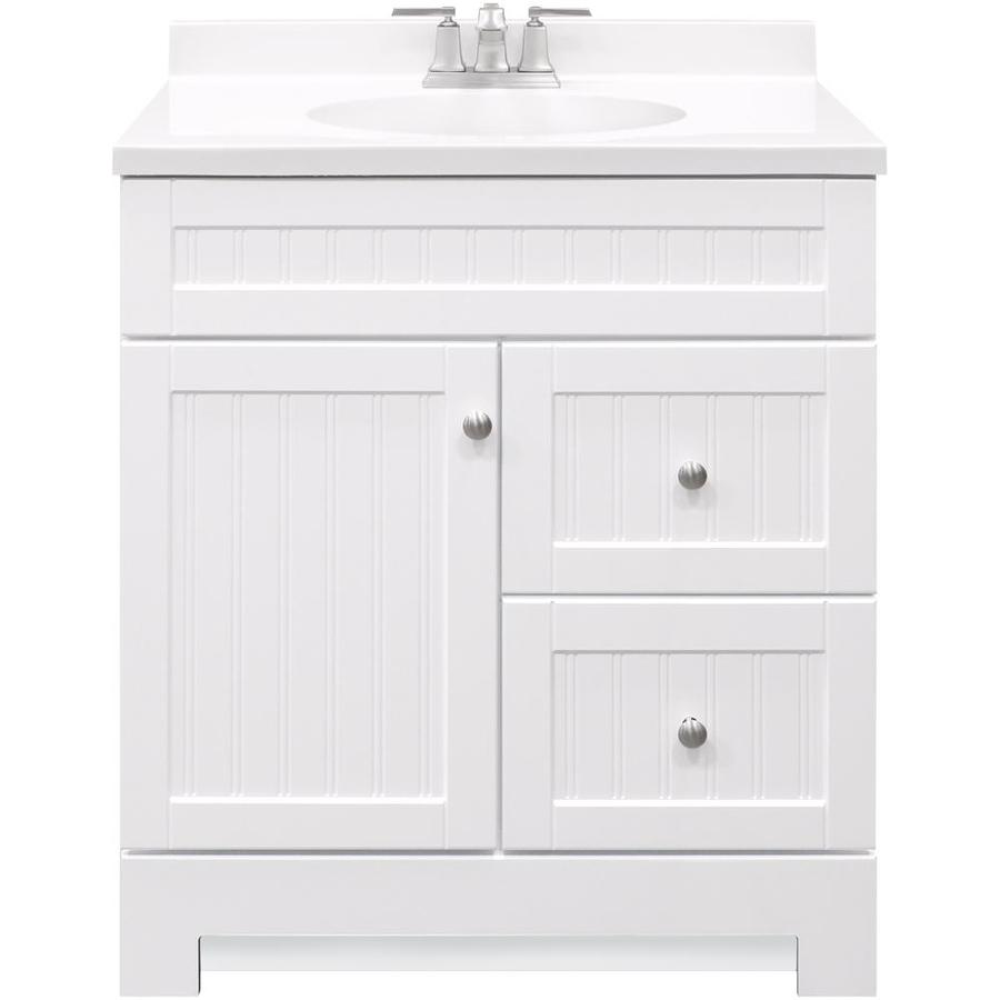 30 inch off white bathroom vanity