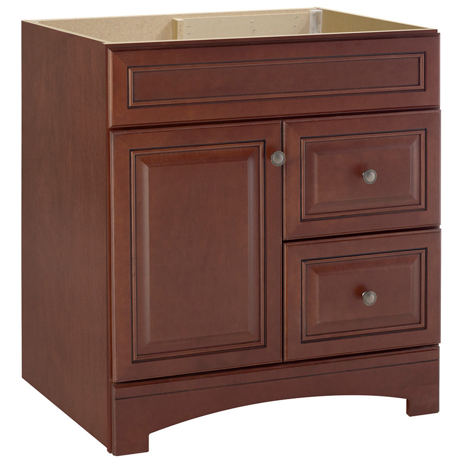 Style Selections Arnetta 30 in W x 21 in D Java Traditional Bathroom Vanity