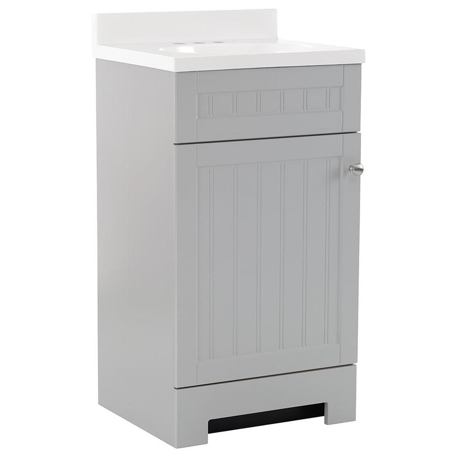 Style Selections Ellenbee 18 5 In Gray Single Sink Bathroom Vanity Gray Single Sink Bathroom Vanity