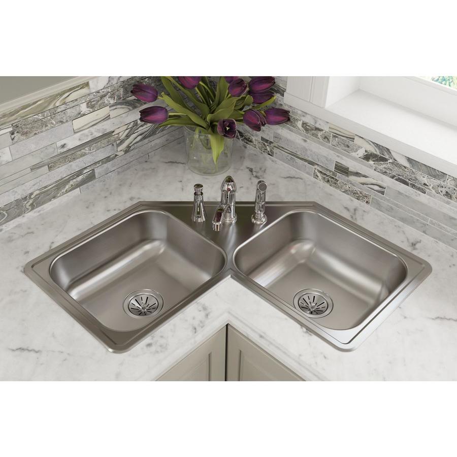 Elkay Double Basin Drop In Stainless Steel Kitchen Sink