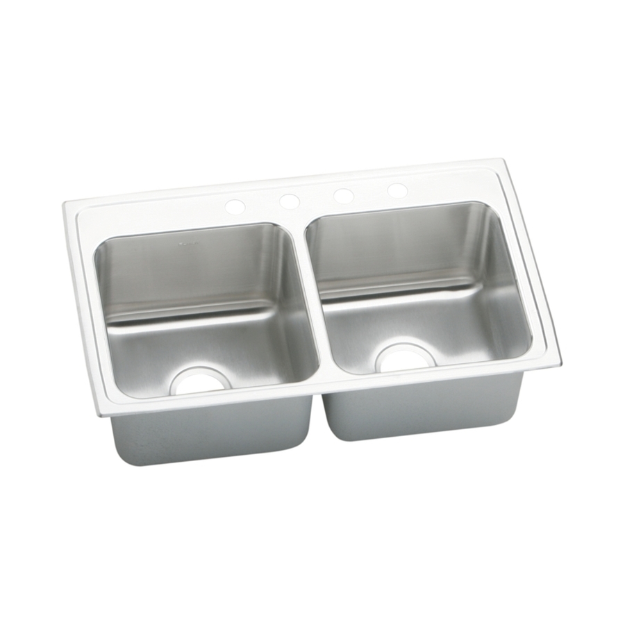 Elkay Double Basin Drop In Stainless Steel Kitchen Sink