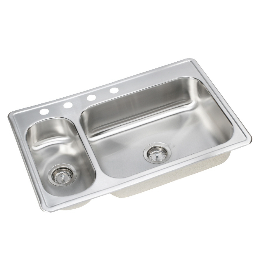 Elkay Dayton Double Basin Drop In Stainless Steel Kitchen Sink