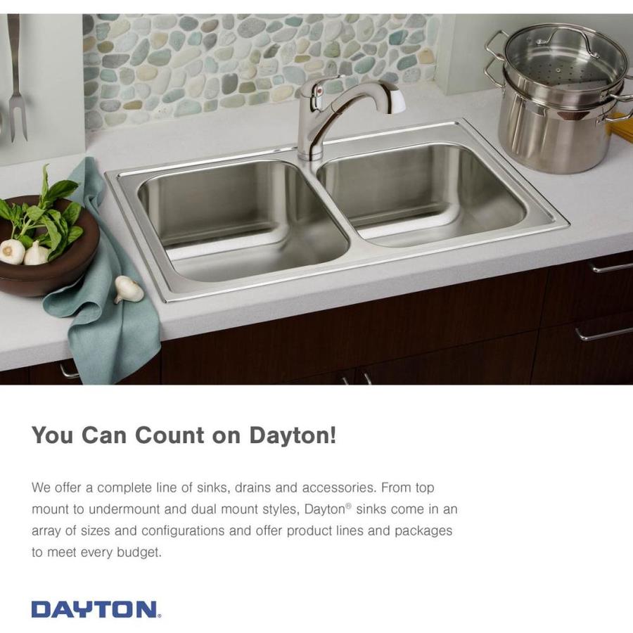 Elkay Dayton 33 In X 22 Satin Double Basin Drop 4 Hole - Elkay Dayton 33 X 19 8 Stainless Steel Kitchen Sink Elkay Dayton 33 In X 22 Satin Double Basin Drop 4 Hole - Elkay Dayton 33 X 19 8 Stainless Steel Kitchen Sink