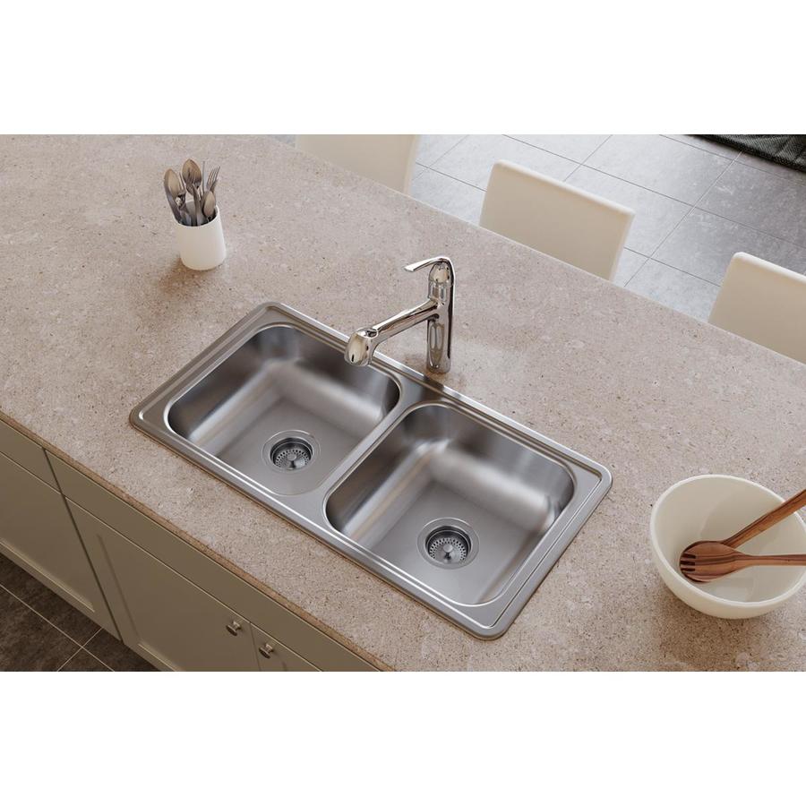 Elkay Dayton Double Basin Drop In Stainless Steel Kitchen Sink