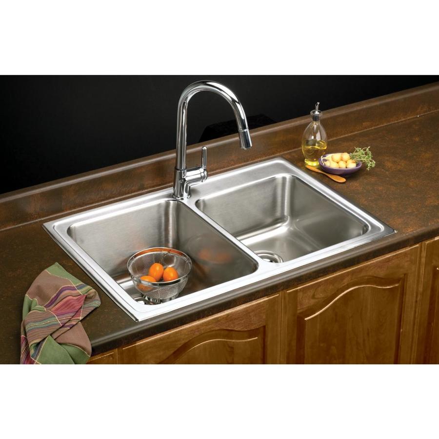 Elkay Double Basin Drop In Stainless Steel Kitchen Sink