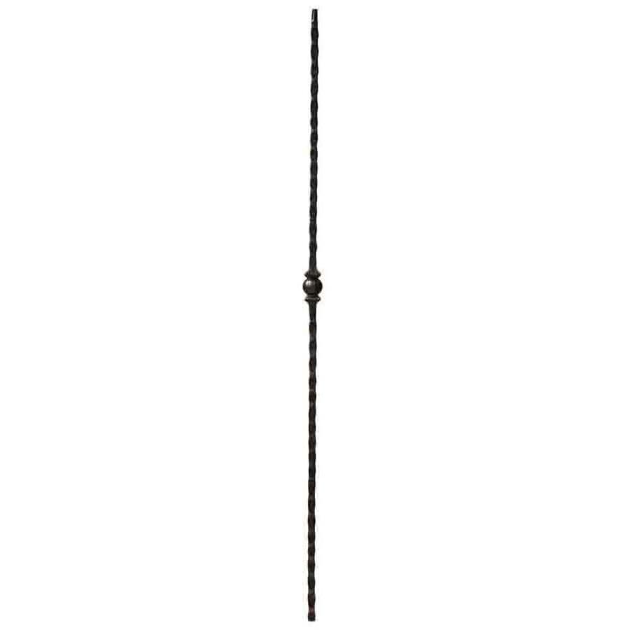 Creative Stair Parts Powder Coated Wrought Iron Single Ball Baluster (Common 44 in; Actual 44 in)