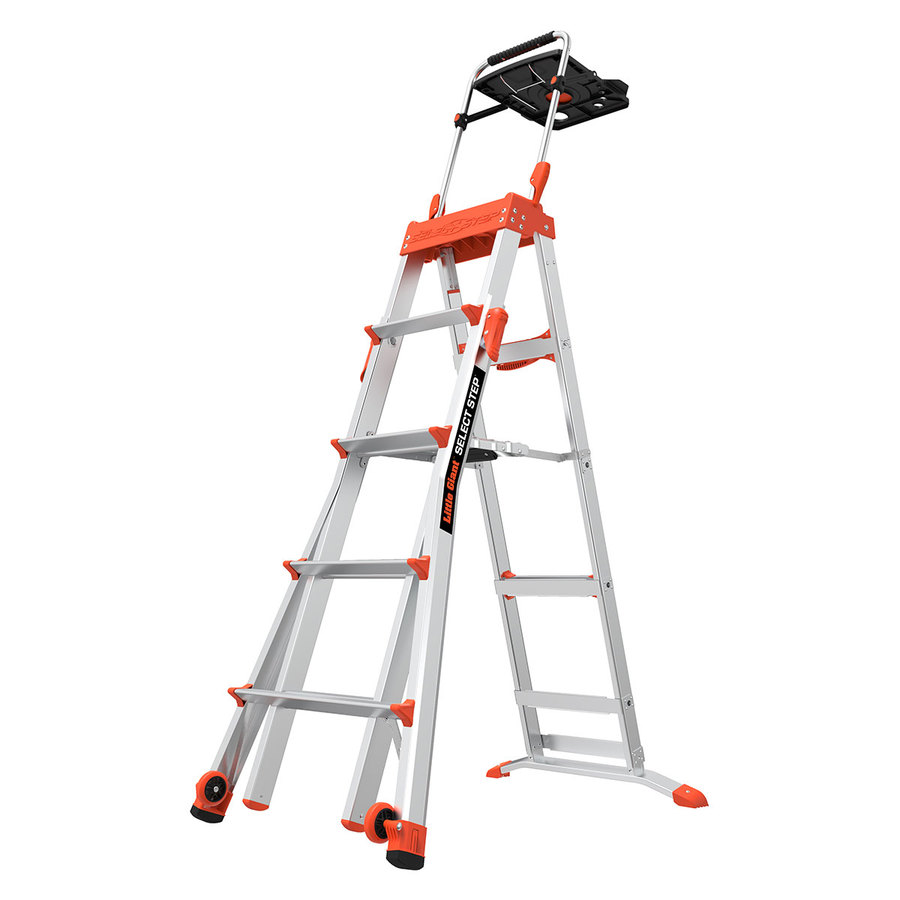 Little Giant Ladders 8 ft Aluminum 300 lb Telescoping Type IA Step Ladder