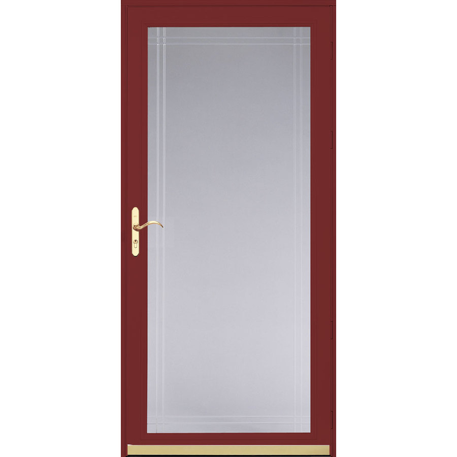 Pella Cranberry Royalton Full View Beveled Safety Storm Door (Common 81 in x 36 in; Actual 81.04 in x 37.35 in)