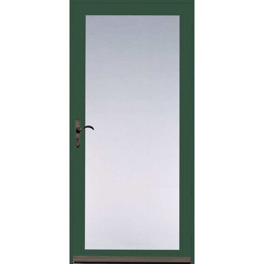 Pella Ashford Hartford Green Full View Safety Glass and Interchangeable Screen Storm Door (Common 32 in x 81 in; Actual 31.75 in x 79.875 in)