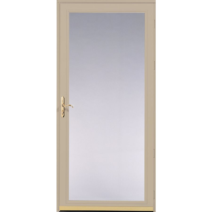 Pella Tan Ashford Full View Safety Storm Door (Common 81 in x 36 in; Actual 81.04 in x 37.35 in)