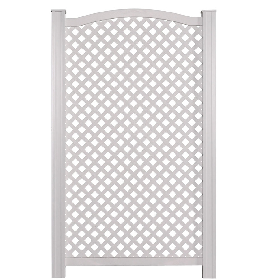 Barrette 61.01 in x 37.25 in White Vinyl/Polyresin Outdoor Privacy Screen