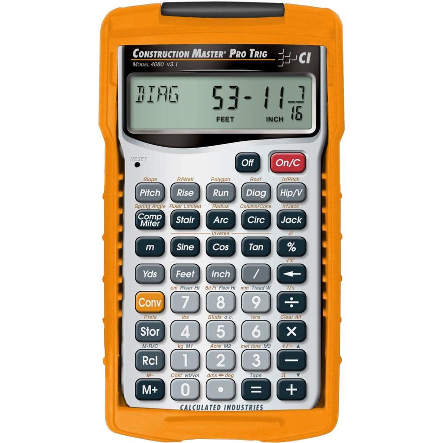 Calculated Industries Construction Master Pro Trig Advanced Feet-Inch-Fraction Construction-Math Calculator with Full Trigonometric Function | 4080