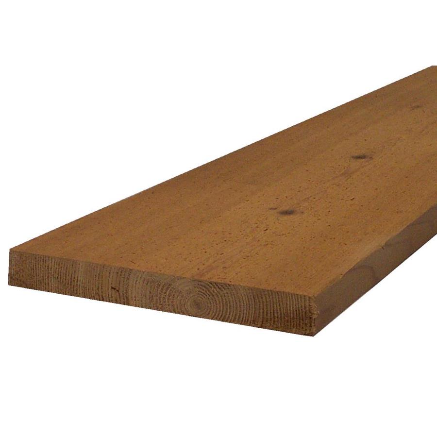 1 in x 10 in x 12 ft Green Western Red Cedar Board