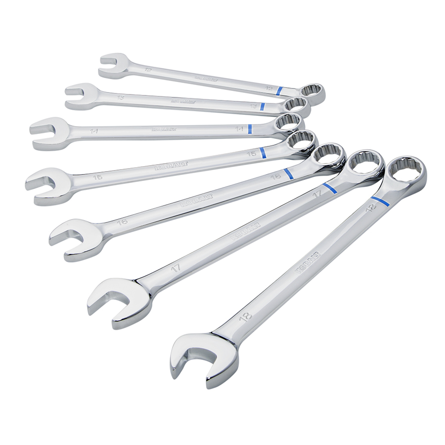 Kobalt 7 Piece Standard Polished Chrome Metric Wrench Set