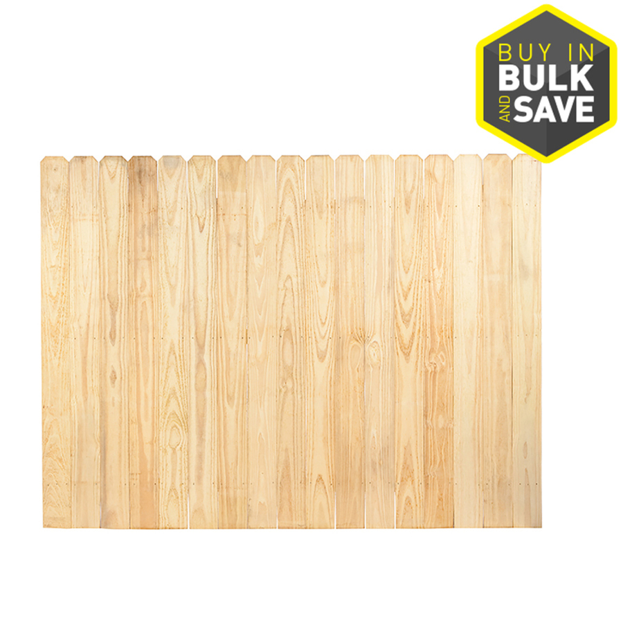 Severe Weather Pressure Treated Pine 5.5 in Picket Privacy Fence Panel (Common 8ft x 6ft Actual 8ft X 6ft)