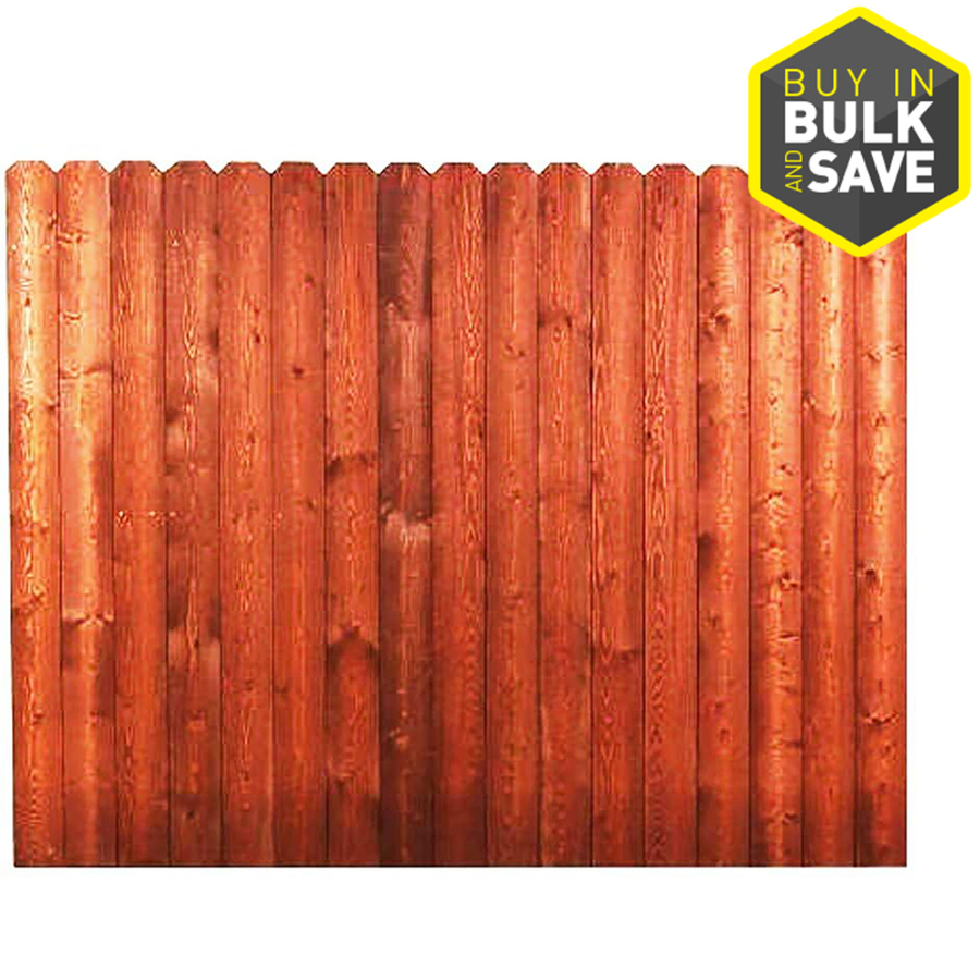 Pine Dog Ear Pressure Treated Wood Fence Privacy Panel (Common 6 ft x 8 ft; Actual 6 ft x 8 ft)