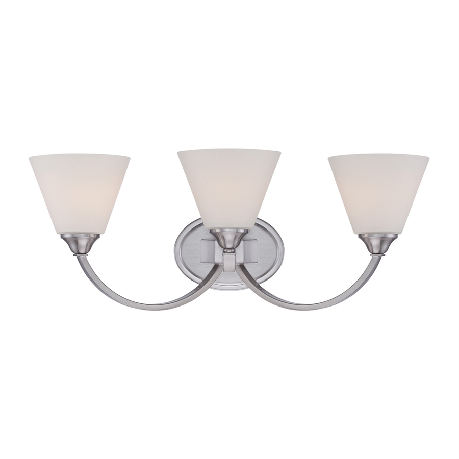 Quoizel 3 Light Brushed Nickel Bathroom Vanity Light