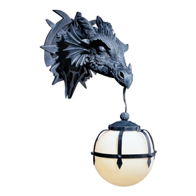 Wall Sconces At Lowes Display Product Reviews For Marshgate Castle Dragon 9 In W 1 Light Dark Grey