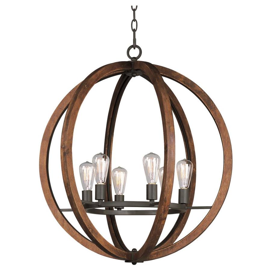 Luminous 6 Light Rustic Ebony Chandelier Luminous 6 Light Rustic Ebony Chandelier