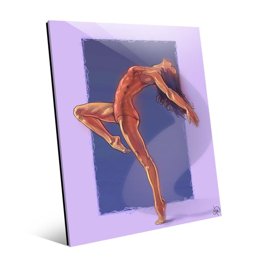 Creative Gallery Yoga Dancer In Purple Frameless 24-in H x 20-in W Figurative Plastic Print | FIG000782ACR20X24XX